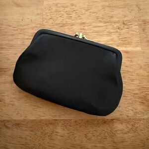 SOLD Coach Vintage Black Leather Coin Purse 
Double Kisslock Purse RARE